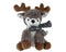 Decoris - Knuffel hert - 17cm - Bruin
