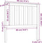 vidaXL - Hoofdbord - 96x6x101 - cm - massief - grenenhout - wit