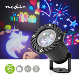 Nedis Decoratieve Verlichting - LED feestprojector - Kerstmis / Nieuwjaar / Halloween / Verjaardag - Binnen & Buiten