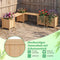 Coast Plantenbak met Tuinbank - 2-in- met 2 Zijbakken - 105 x 26,5 x 29,5 cm - Houtkleur