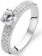 TI SENTO 1795ZI - Dames Ring - 925 zilver - Zirkonia wit - Maat 17.25 mm (maat 54)