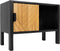 Liviza Nachtkastje Grados - Eiken - Rechthoek Zwart - 45 cm , 30 cm , 60 cm