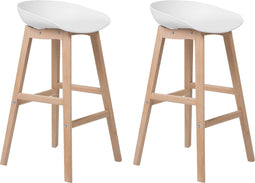 Set van 2 barstoelen MICCO Wit