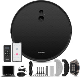 SENCOR SRV 6450BK - Robotstofzuiger - 3000Pa zuigkracht en dweilfunctie - Zwart