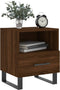 vidaXL - Nachtkastje - 40x35x47,5 - cm - bewerkt - hout - bruin - eikenkleur