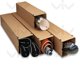 Langwerpige doos enkelgolf 715 x 105 x 105 mm bruin | 10 stuks