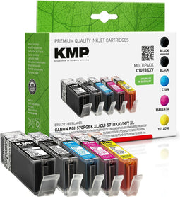 KMP C107BKXV Zwart, Cyaan, Magenta, Geel