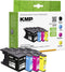 KMP Inkt combipack vervangt Brother LC-1280, LC1280XLVALBPDR, LC-1280XL Compatibel Combipack Zwart, Cyaan, Magenta, Gee
