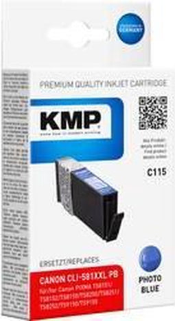 KMP Inkt vervangt Canon CLI-581PB XXL Compatibel Blauw C115 1578,0242
