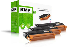 KMP Toner multipack vervangt Brother TN-230C, TN-230M, TN-230Y, TN230C, TN230M, TN230Y Compatibel Cyaan, Magenta, Geel 1400 bladzijden B-T32 CMY