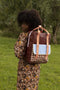 Sticky Lemon Rugzak Large Gingham - Cherry red + sunny blue - berry swirl