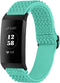 iMoshion Bandje Geschikt voor Fitbit Charge 3 / 4 - iMoshion Elastisch nylon band met zwarte aansluiting - Groen