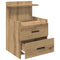 Nachtkastjes 2 st met 2 lades 40x36,5x62 cm artisanaal eikenkleurig