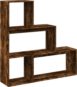 vidaXL - Kamerscherm - / - boekenkast - 123x29x123 - cm - hout - gerookt - eiken