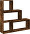 vidaXL - Kamerscherm - / - boekenkast - 123x29x123 - cm - hout - gerookt - eiken