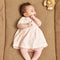 Meyco Baby Romantic Flower boxkleed - 3D bloemenpatroon - taupe - 77x97cm