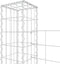 vidaXL - Schanskorf - U-vormig - met - 8 - palen - 860x20x150 - cm - ijzer
