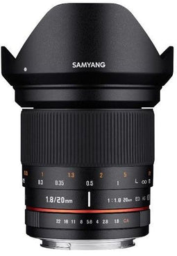 Samyang 20mm F1.8 ED AS UMC - Ultragroothoekobjectief - Handmatig scherpstellen - Four Thirds
