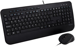 V7 CKU300 - USB Toetsenbord Muis Combo - Volledig formaat met palmsteun - Spaans QWERTY