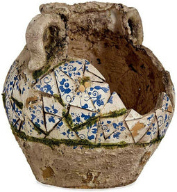 Vaas Grijs Blauw Wit polyresin (32 x 30 x 32 cm)