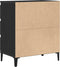 vidaXL - Dressoir - Zwart - Eiken - 60x35x70 - cm - Bewerkt - Hout