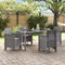 vidaXL - Tuinmeubels - met - Kussens - 4 - stuks - Lichtgrijs - Poly - Rattan
