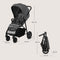 Lionelo Emerald - Buggy - Lichtgewicht Eén-Hand Opvouwbaar 91 cm XXL-Capuchon UPF50+ EVA-Wielen met Vering