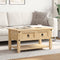 vidaXL - Salontafel - met - lades - Corona - 85x50x45 - cm - massief - grenenhout
