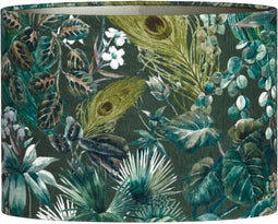 Light & Living Lampenkap ovaal Xenia Flora - Groen - 38x17.5x28cm - Oosters