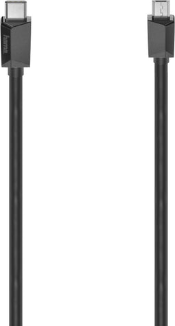 Hama 00200644 - USB-C naar Micro-USB kabel - 75cm - High-speed 480 Mbps - Zwart