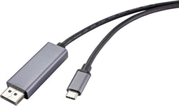 Renkforce RF-4630696 - USB-C naar DisplayPort Aansluitkabel - 4K bij 60 Hz - Zwart