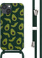 iMoshion Hoesje Geschikt voor iPhone 13 Hoesje Met Koord - iMoshion Siliconen design hoesje met koord - Groen / Avocado Green