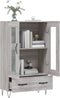 vidaXL - Hoge - kast - 69,5x31x115 - cm - bewerkt - hout - grijs - sonoma - eikenkleurig