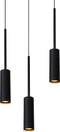 Lucide TUBULE - Hanglamp - 3x7W LED - Ø 26 cm - Zwart