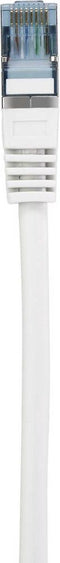 Renkforce RF-5043916 RJ45 Netwerkkabel, patchkabel CAT 6A S/FTP 0.25 m Wit Snagless, Vlambestendig 1 stuk(s)
