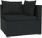 vidaXL - 4-delige - Loungeset - met - kussens - poly - rattan - zwart