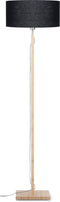 GOOD&MOJO Vloerlamp Fuji - Zwart/Bamboe - Ø47cm - Scandinavisch,Bohemian - Staande lampen voor Woonkamer - Slaapkamer