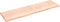 vidaXL - Wastafelblad - 220x60x(2-4) - cm - onbehandeld - massief - hout