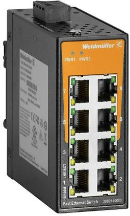 Weidmüller IE-SW-EL08-8TX - Managed Switch - 8x Ethernet 1Gbps - Hoogte 95mm