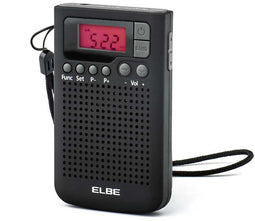 ELBE RF-93 - Portable Radio - AM/FM - Zwart