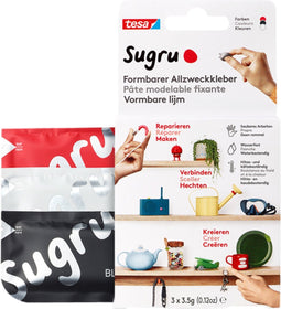 Kneedbare lijm Sugru Tesa 41232 3 pak zwart wit rood | 10 stuks