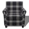 vidaXL Fauteuil met kussen stof zwart