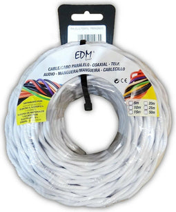 Kabel voor Parallele Interface EDM 11989 Wit 25 m 3 x 1,5 mm