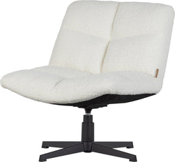 WOOOD Exclusive Vinny Draaifauteuil - Boucle - Off White - 80x75x75