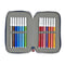 Schooletui met Accessoires Munich College Grijs (12.5 x 19.5 x 4 cm) (28 pcs)