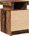 vidaXL - Nachtkastjes - 2 - st - met - LED - 35x39x55 - cm - hout - oud - houtkleurig
