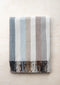 Kniedeken Gestreept Beige - Gerecycled Wol - 72x190 - TBCo Scotland