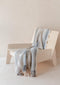 Kniedeken Gestreept Beige - Gerecycled Wol - 72x190 - TBCo Scotland