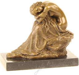 KNIELENDE BRONZEN SCHOONHEID H: 15 CM