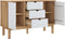 vidaXL - Dressoir - OTTA - 113,5x43x73 - cm - massief - grenenhout - bruin - en - wit